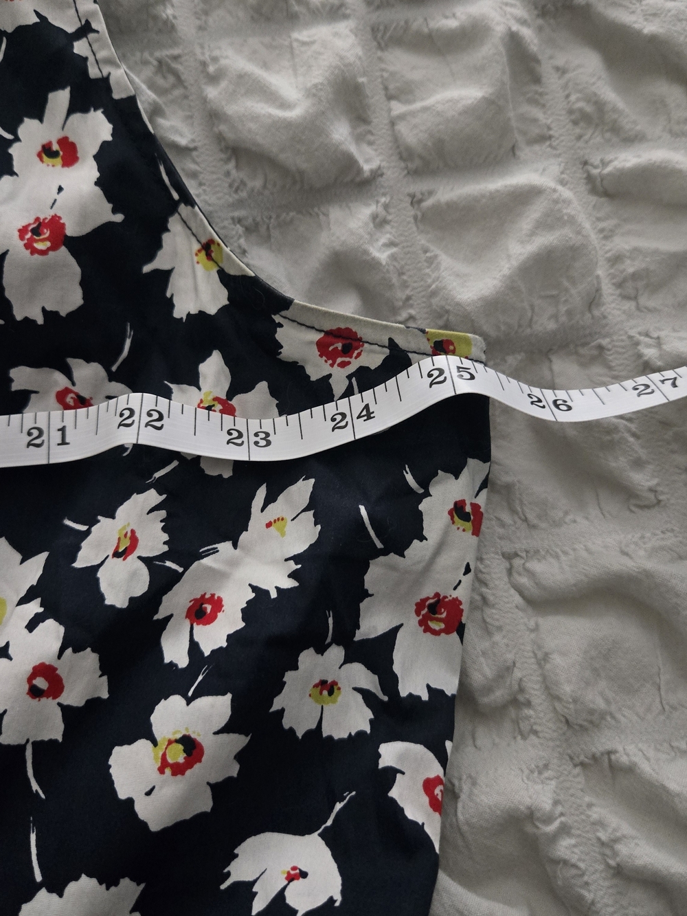 Navy Floral Fit & Flare Dress XXL - Picture 4 of 6